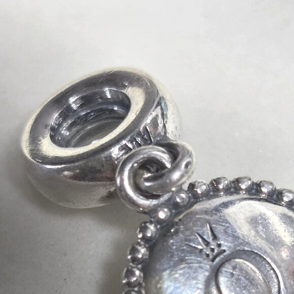Authentic Pandora Stars & Stripes Dangle Charm Sterling Silver Moments Bead - Picture 4 of 6
